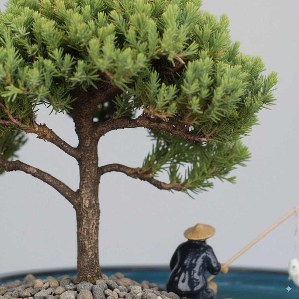 π Trained Upright Juniper Bonsai Tree β 5 Years Old (Land/Water Pot)