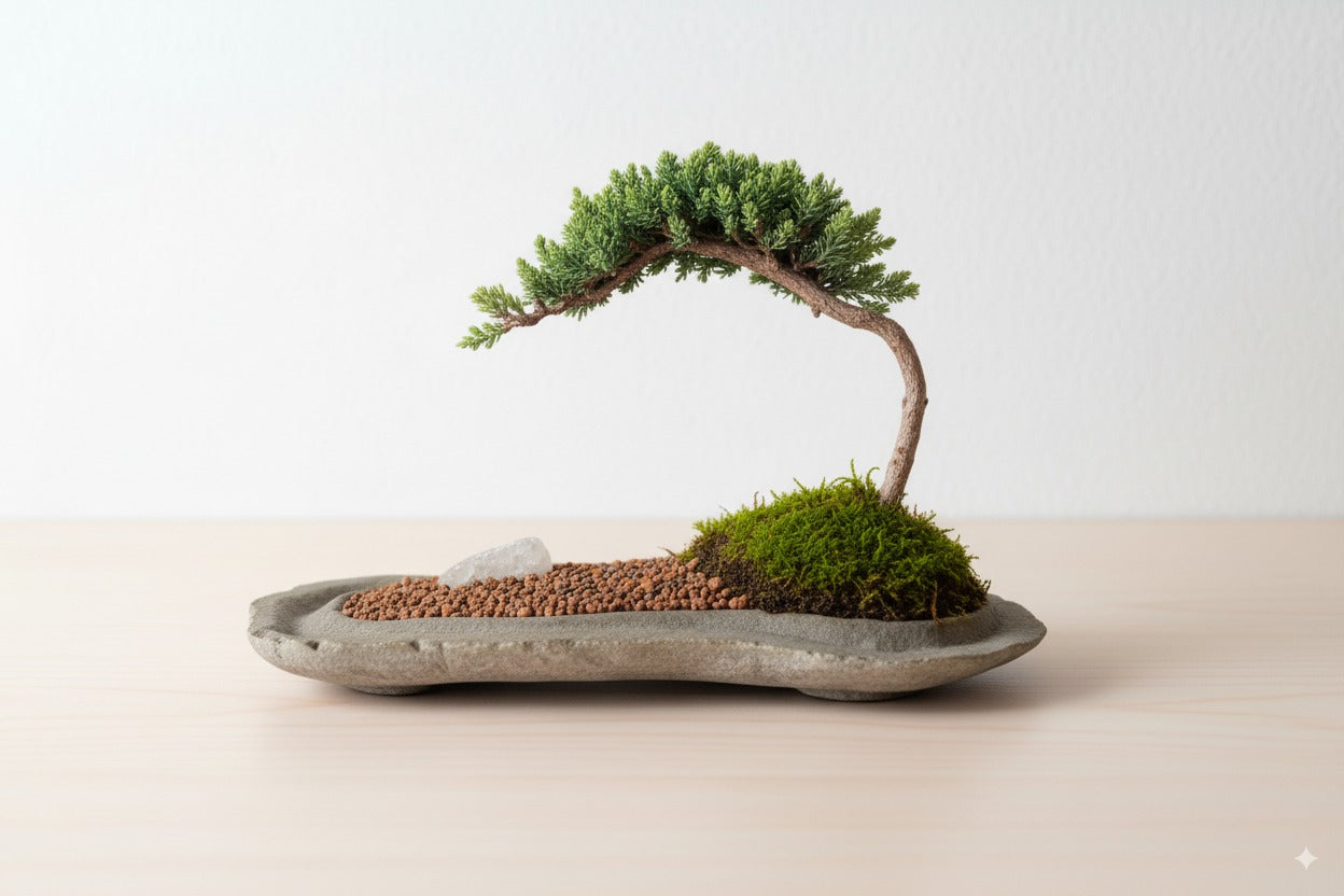 🪨 Juniper Bonsai on Rock Slab – A Living Work of Art (8 Years Old)